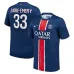 Maglia di casa di Paris Saint-Germain 2024/25 indossata da Zacharie Emery - Blu/Rosso