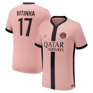 Maglia terza di Paris Saint - Germain 2024/25 indossata da Vitinha - Rosa