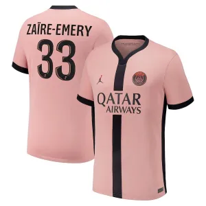 Maglia terza di Paris Saint - Germain 2024/25 indossata da Zacharie Emery - Rosa