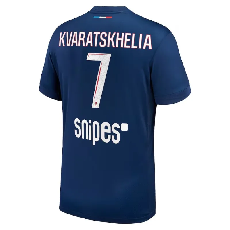 Set della kit di casa 2024/25 per bambini di Paris Saint - Germain indossato da Khvicha Kvaratskhelia - Blu