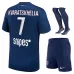 Set della kit di casa 2024/25 per bambini di Paris Saint - Germain indossato da Khvicha Kvaratskhelia - Blu