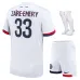 Warren Zaire - Emery's Paris Saint - Germain Kids' 2024/25 Away Kit Set - White