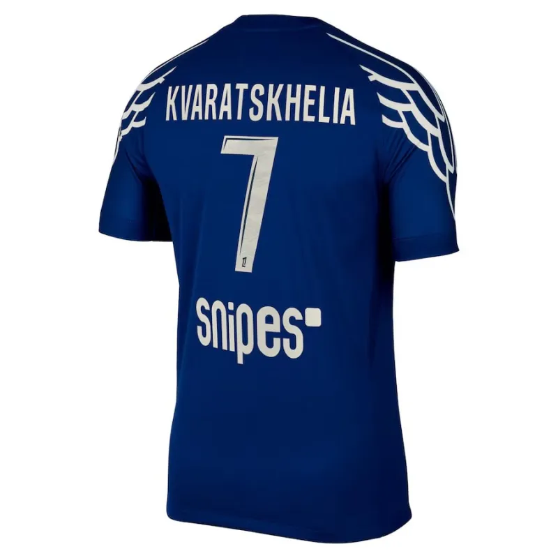 Khvicha Kvaratskhelia's Paris Saint - Germain Kids' 2024/25 Fourth Kit Set - Blue