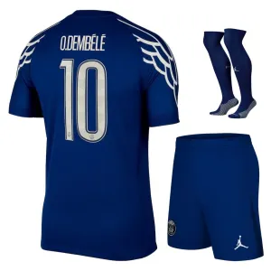 Set della quarta kit per bambini di Paris Saint - Germain 2024/25 indossato da Ousmane Dembélé - Blu