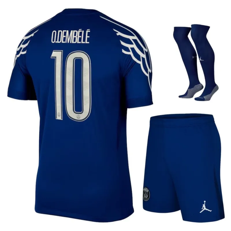 Ousmane Dembélé's Paris Saint - Germain Kids' 2024/25 Fourth Kit Set - Blue
