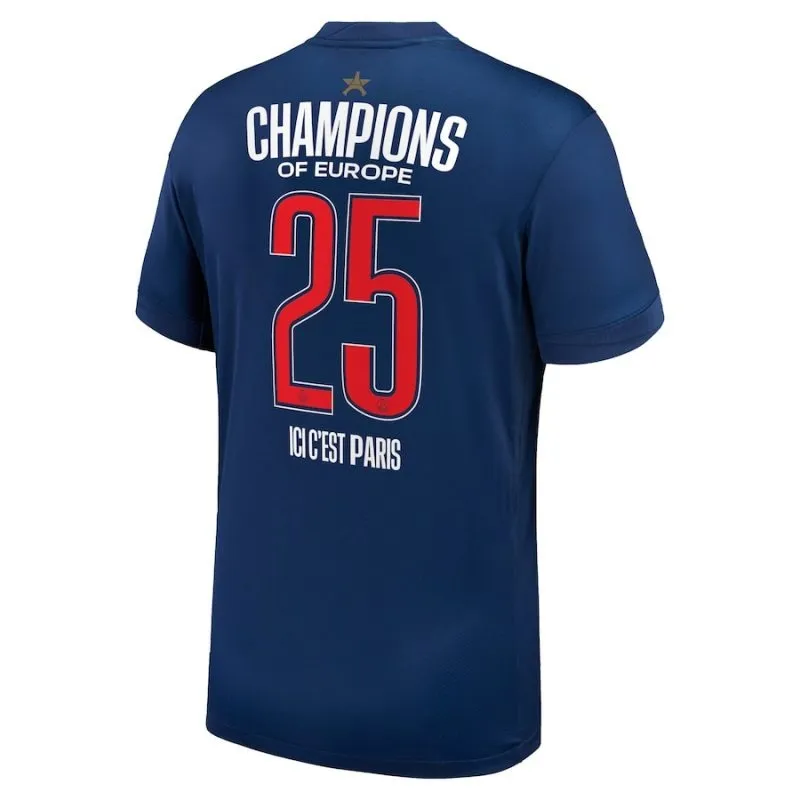 Paris Saint-Germain 2025 Home UCL Champions Jersey with One Star- Blue