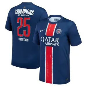 Paris Saint-Germain Maglia di casa UCL Champions 2025 per bambini con una stella- Blu