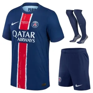 Paris Saint-Germain 2025 Kit di casa UCL Munich Finale per bambini - Blu
