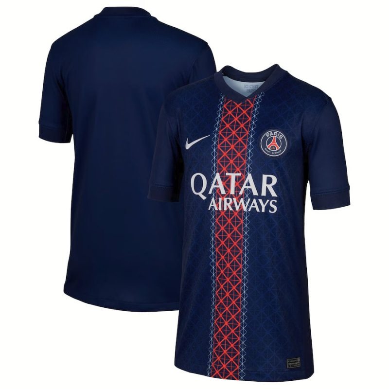 Paris Saint-Germain Bambini 2025/26 Maglia di casa - Blu/Rosso
