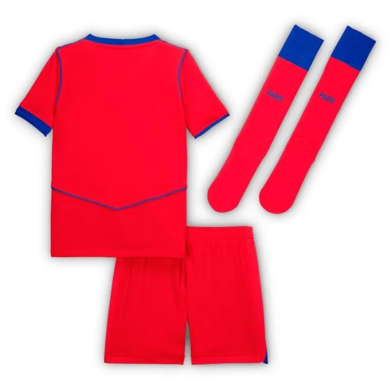Paris Saint-Germain 2025/26 Children’s Third Kit Jersey - Red