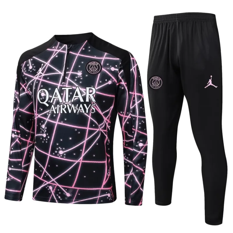 Paris Saint-Germain 2025/26 Tracksuit - Black/Pink