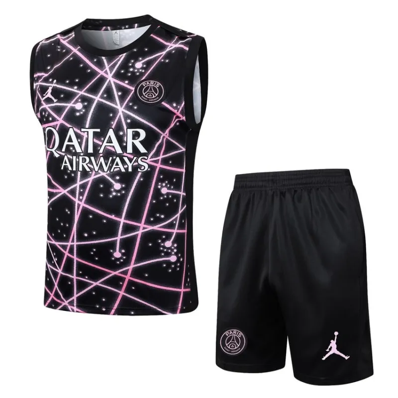 Ensemble Short et Débardeur Paris Saint-Germain 2025/26 - Noir/Rose
