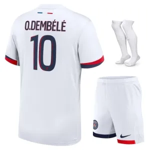 Paris Saint-Germain O.DEMBÉLÉ 2025/26 Maglia trasferta bambini - Bianca