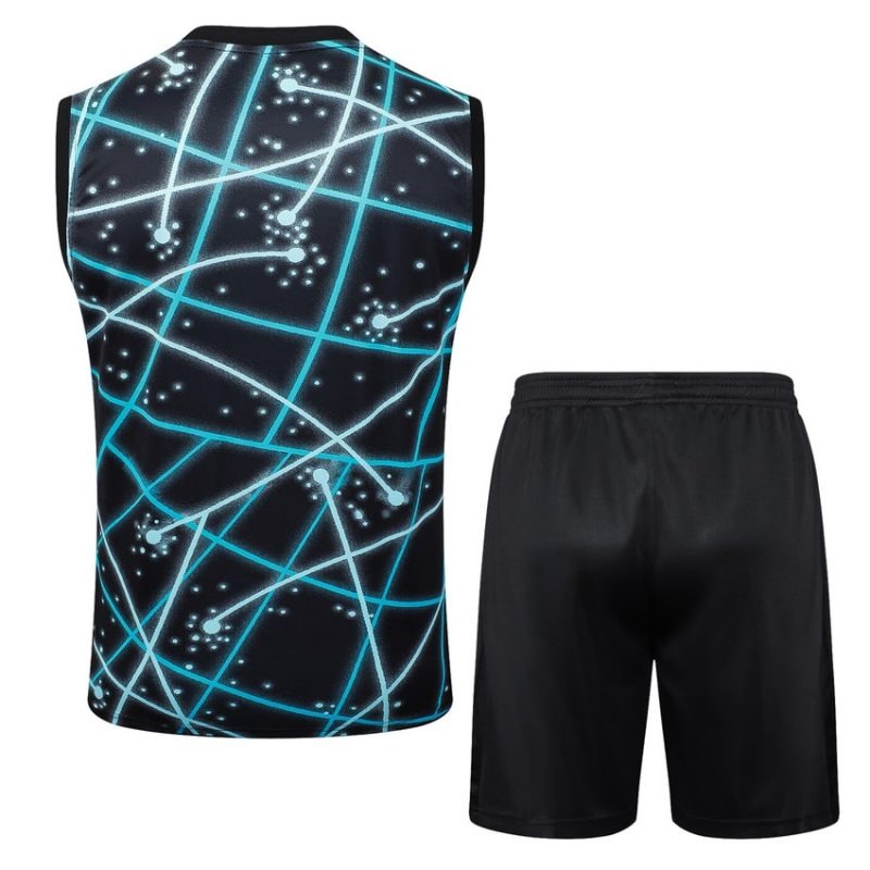 Paris Saint-Germain 2025/26 Shorts and Tank Top Set - Black/Blue
