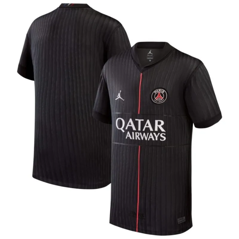 Paris Saint-Germain 2025/26 Viertes Kindertrikot - Schwarz
