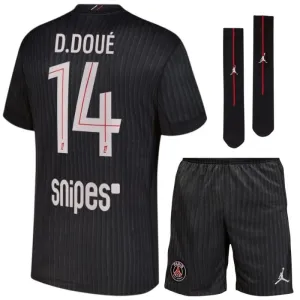 Paris Saint-Germain  D.DOUÉ 2025/26 Kit bambino quarto - Nero