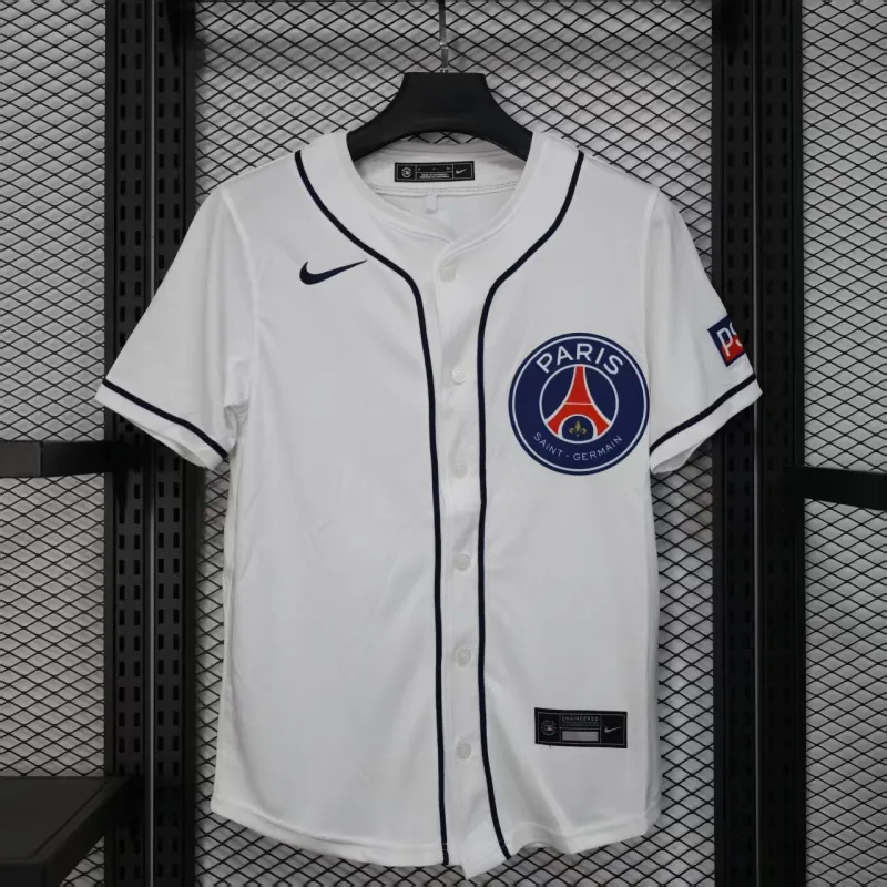 Paris Saint-Germain Trikot Baseball-Edition 2025/26 - Weiß