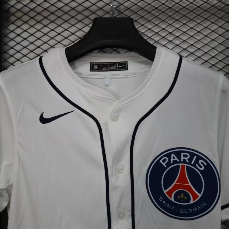Paris Saint-Germain Trikot Baseball-Edition 2025/26 - Weiß