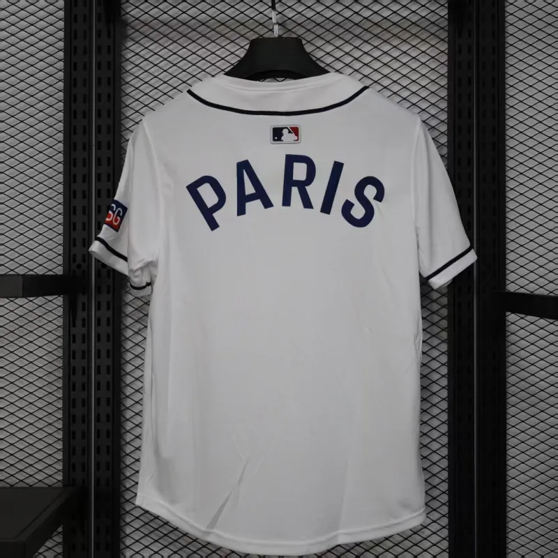 Paris Saint-Germain Trikot Baseball-Edition 2025/26 - Weiß