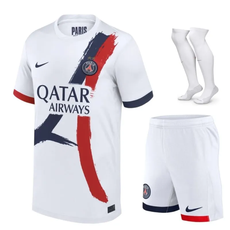 PSG Auswärts Kinder Set Trikot 2025/26 2 Sterne