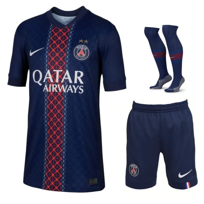 Maglia Kit Bambini Casa PSG 2025/26 2 Stelle