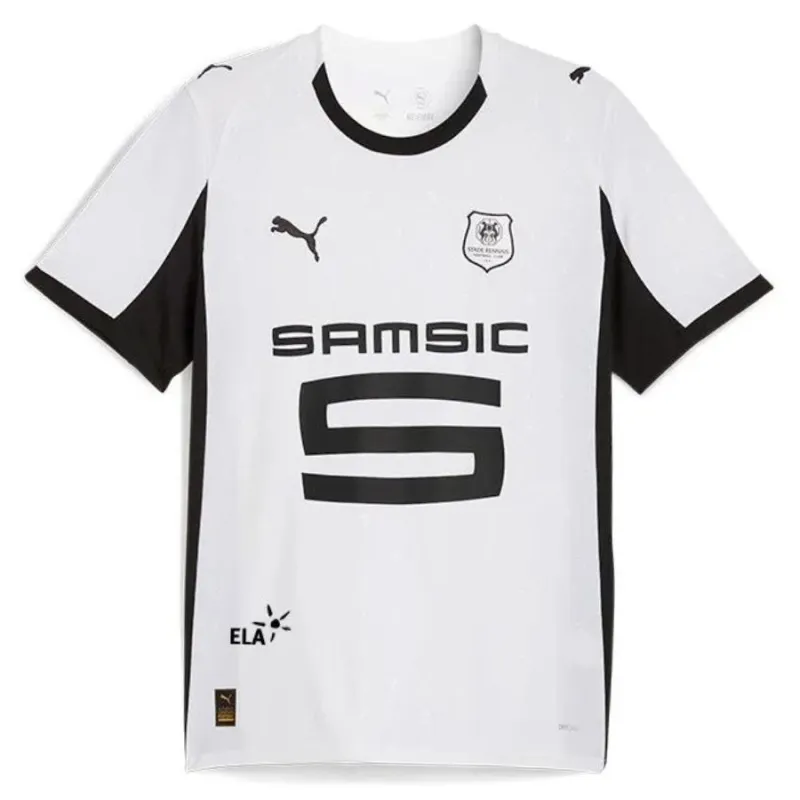 Rennes 2025/26 Away Kids Jersey - White