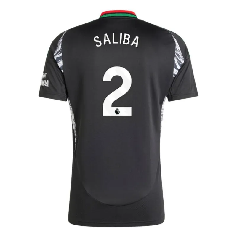 Camiseta de réplica de visita de Arsenal 2024/25 SALIBA - Negra
