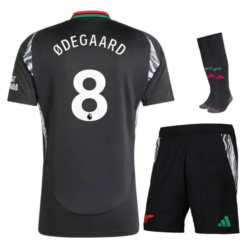 Maglia di replica di trasferta per bambini Ødegaard Arsenal 2024/25 - Nera