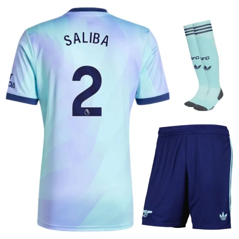 SALIBA Arsenal 2024/25 Kids' Third Replica Jersey - Sky Blue
