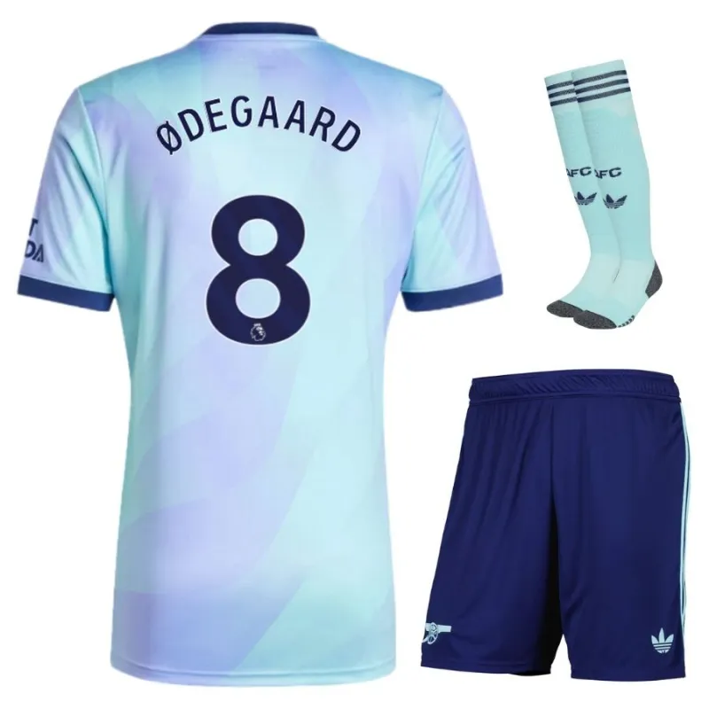 Ødegaard Arsenal 2024/25 Kids' Third Replica Jersey - Sky Blue