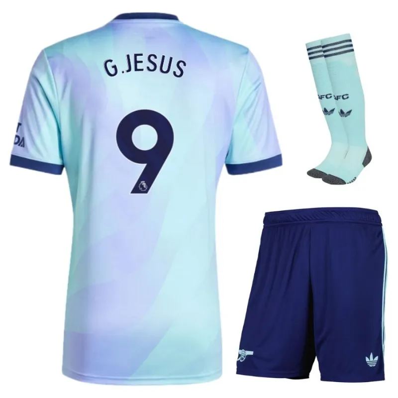 Camiseta de réplica tercera infantil G.JESUS Arsenal 2024/25 - Azul celeste