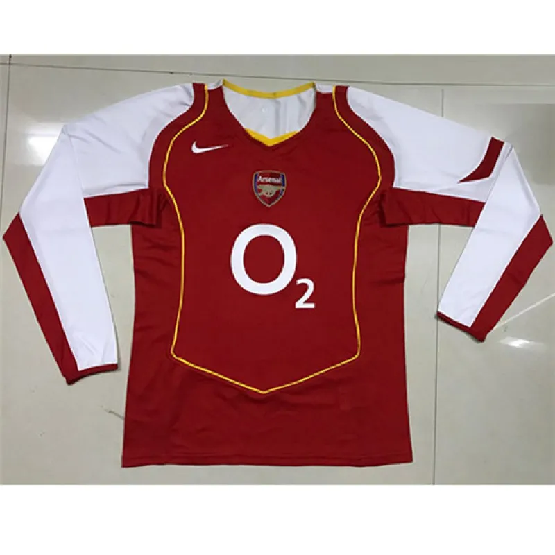 Arsenal 2004/05 Home Retro Long Sleeve Jersey - Red