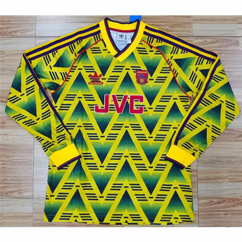 Arsenal 1991/93 Retro Long Sleeve - Yellow and Blue