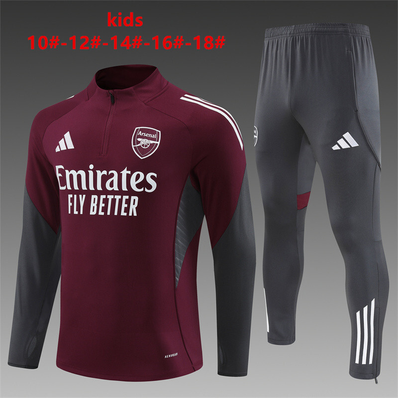 Arsenal 2025/26 Set Sportivo Bambino Rosso