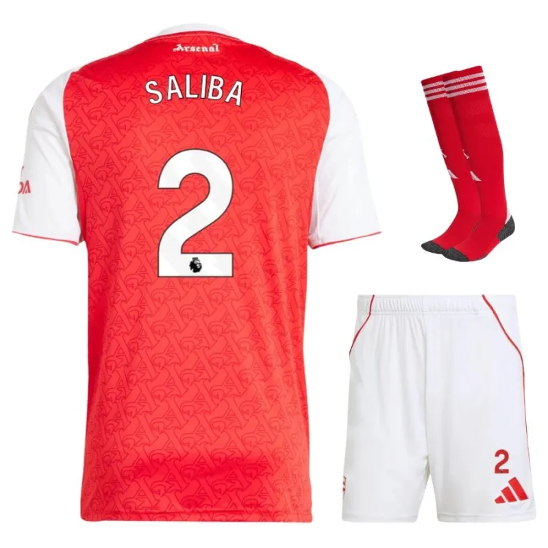 Kit infantil SALIBA de Arsenal 2025/26 local - Rojo