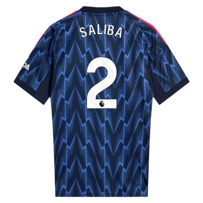 Arsenal SALIBA 2025/26 Auswärts-Kinder-Trikot-Set - Blau