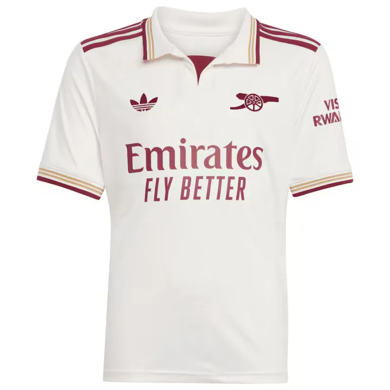 Arsenal 2025/26 Maglia terziaria per bambini - Bianca