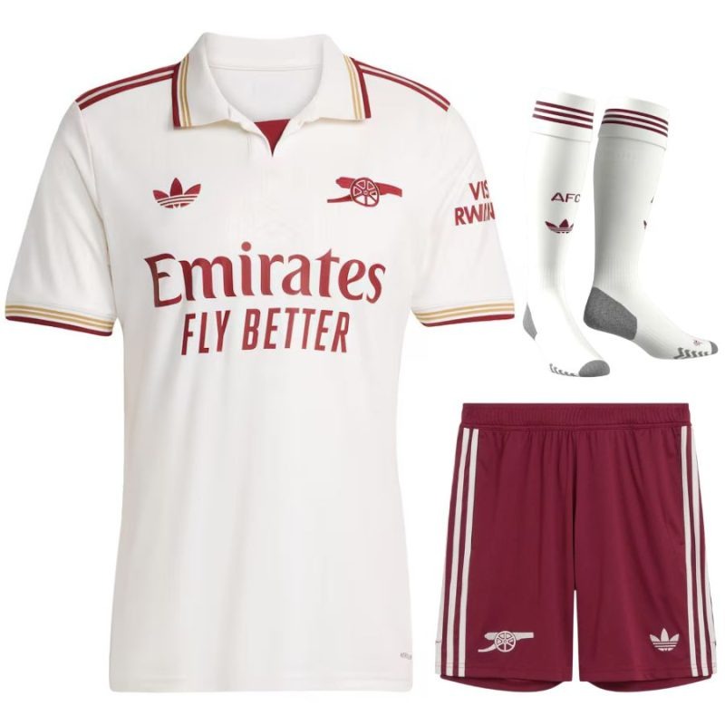 Arsenal 2025/26 Drittes Kinder-Trikot-Set - Weiß
