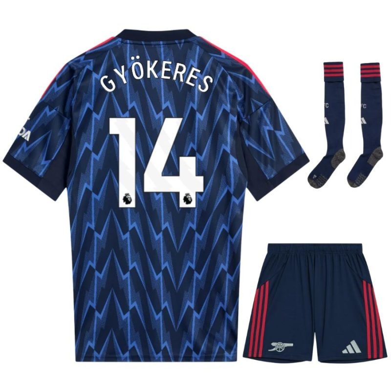 Arsenal GYOKERES 2025/26 Away Kids' Jersey Set - Blue