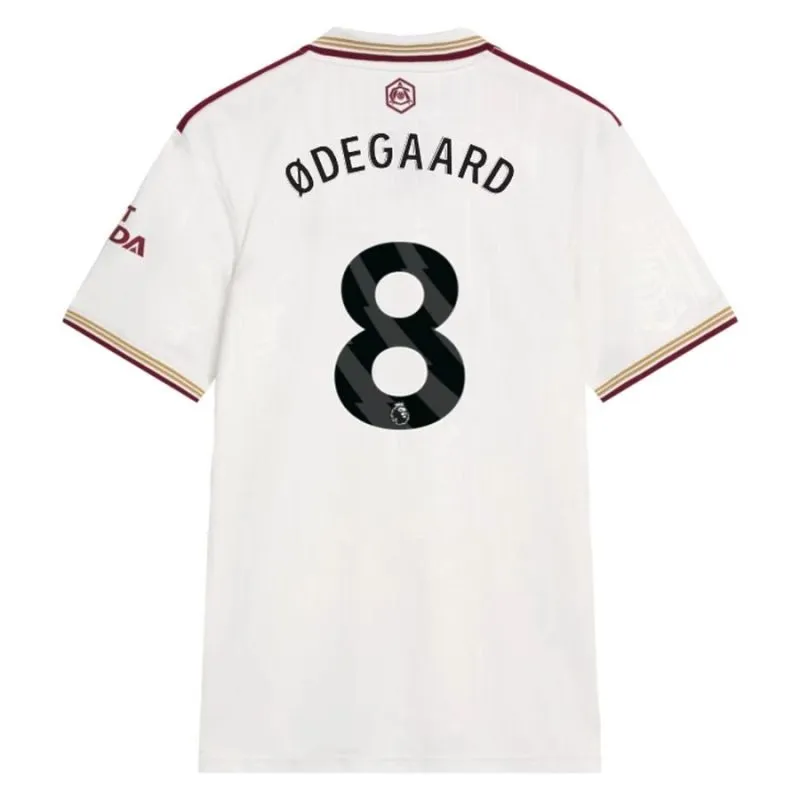Arsenal ØDEGAARD 2025/26 Third Jersey - White