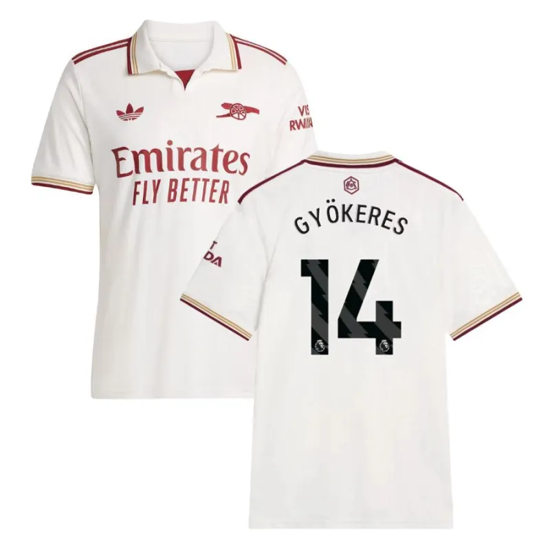 Arsenal GYOKERES 2025/26 Third Jersey - White