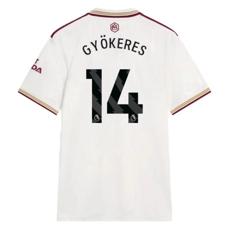 Arsenal GYOKERES 2025/26 Third Kids' Jersey Set - White
