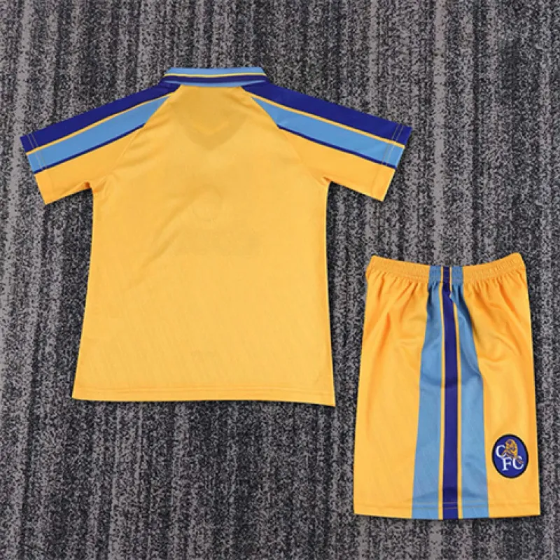Maillot rétro d'enfant de Chelsea 1995 - 97 pour match à l'extérieur - Jaune