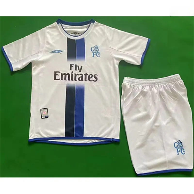 Chelsea 2003 - 05 Away Kids' Retro Jersey - White