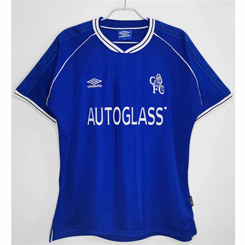 Camiseta retro de partido de casa de Chelsea 1999 - 2001 - Azul