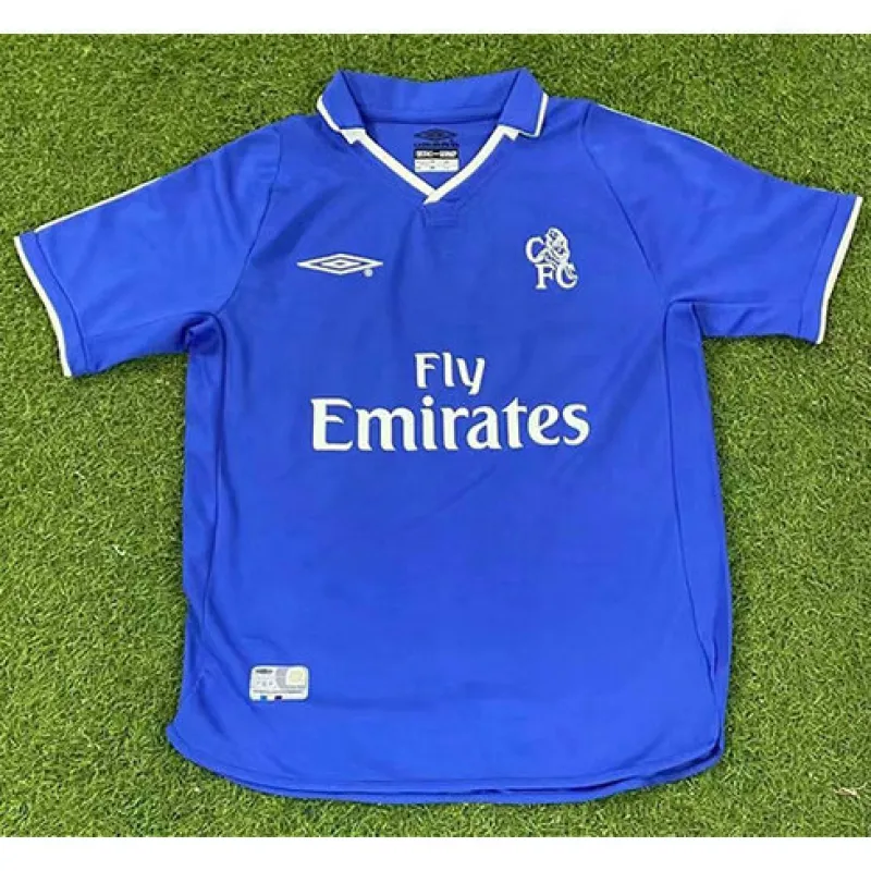 Camiseta retro de partido de casa de Chelsea 2001 - 2003 - Azul