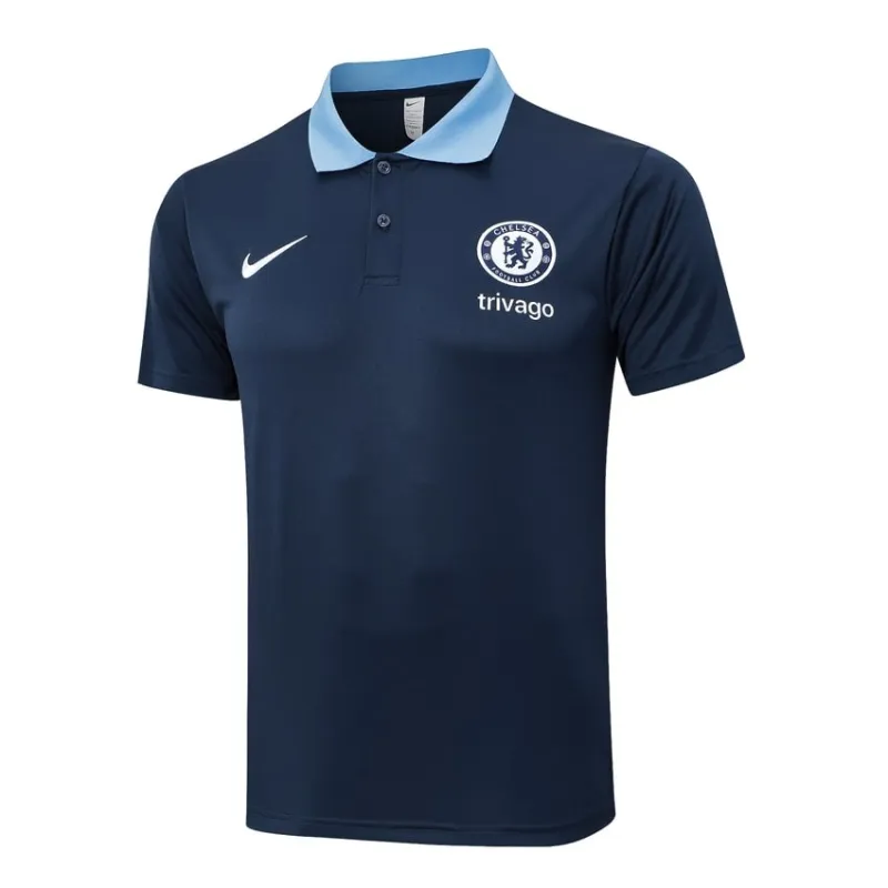 Chemise de entraînement Polo + Pantalon de Chelsea 2024/25 - Bleu marine