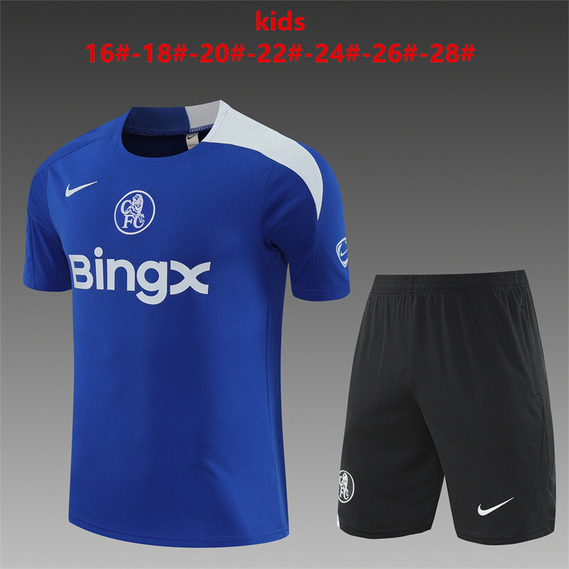 Chelsea 2025/26 Ensemble Entraînement Enfan bleu