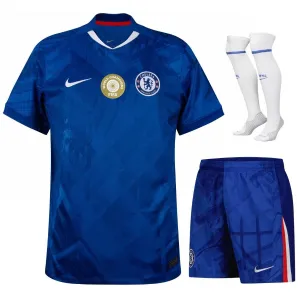 Chelsea Club World Cup Champions Kids' Jersey Set 2025 Home - Blue