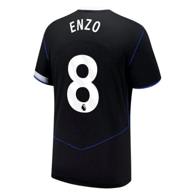 Chelsea ENZO 2025/26 Troisième ensemble de maillot pour enfants - Noir